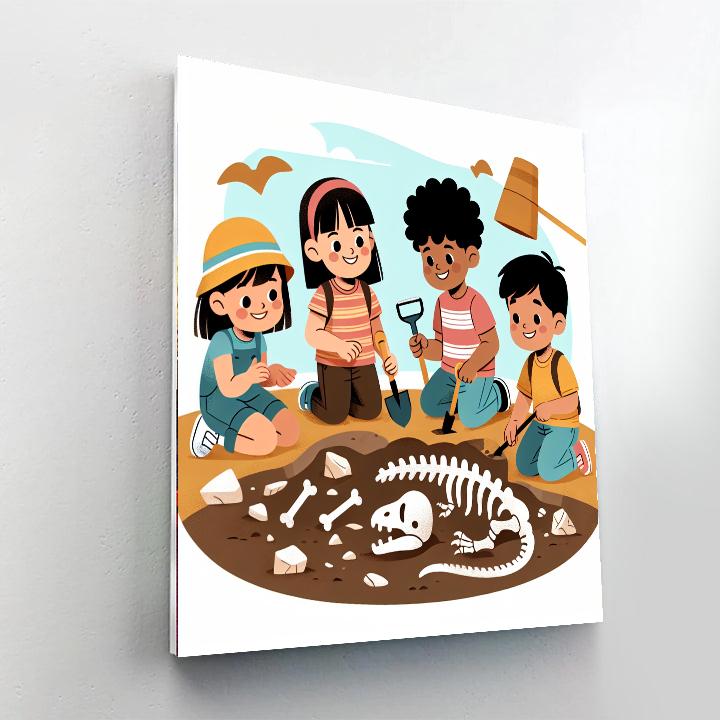 Fossil Dig Adventure Number Painting