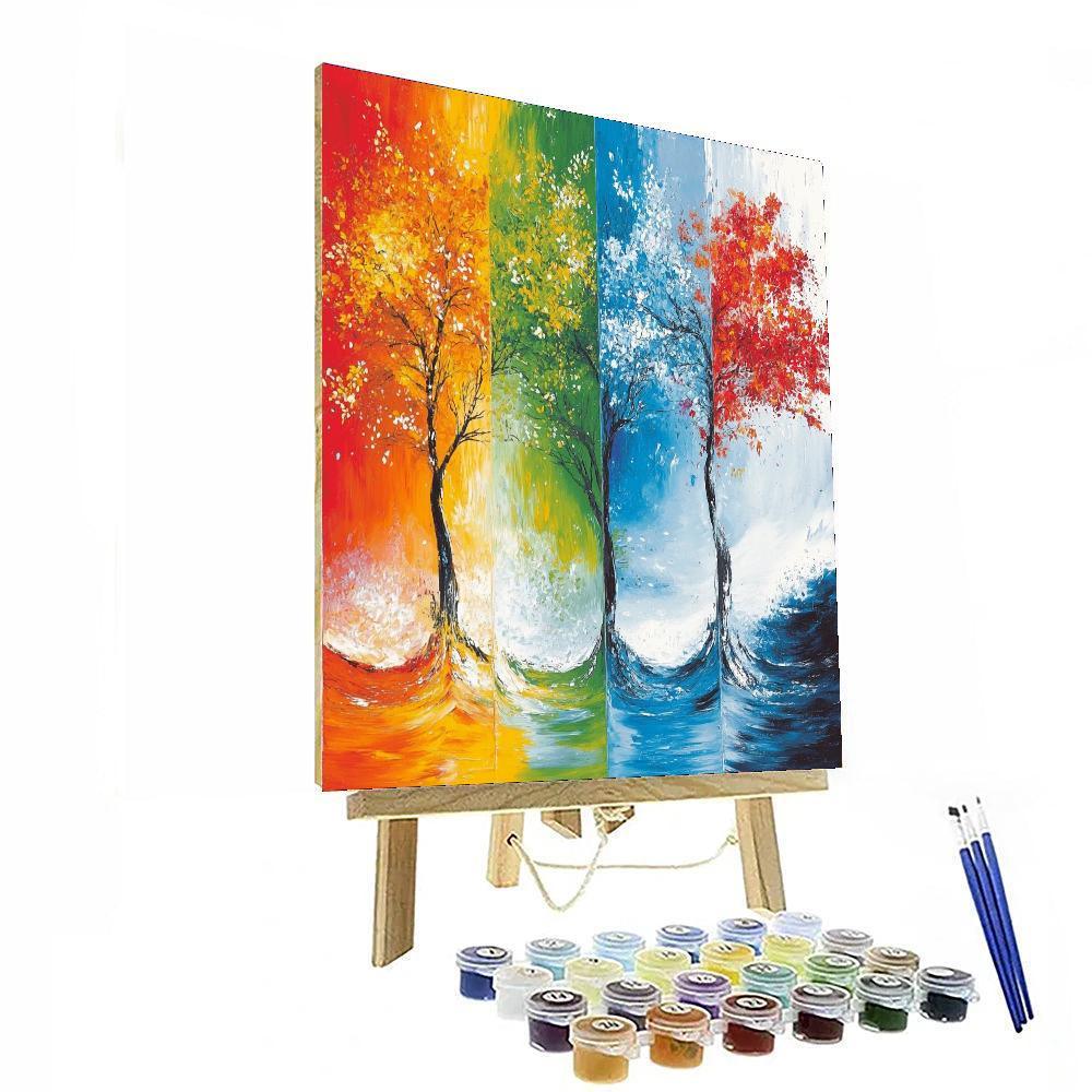 Alma Thomas Inspired Dynamic Dance Of Seasons  Paint By Numbers