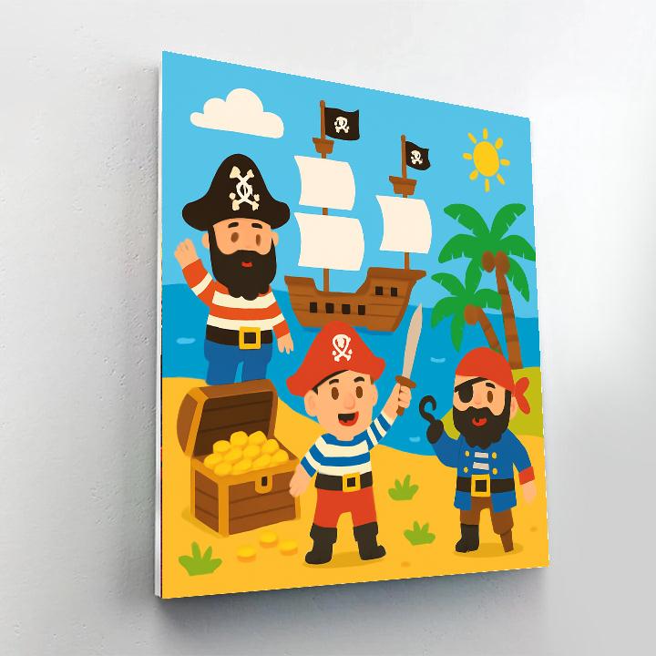 Joyful Pirate's Cove DIY Paint By Numbers
