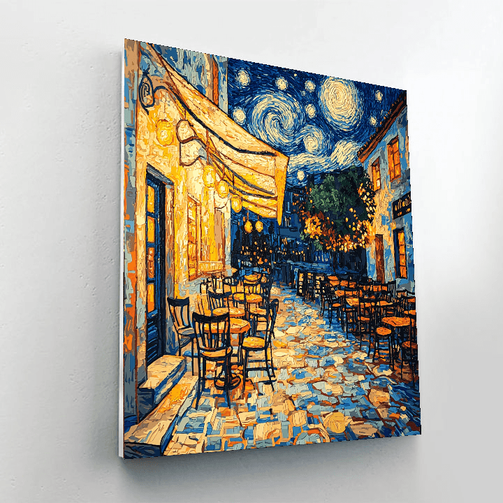 Vincent Van Gogh Inspired Café Vibes  Paint By Numbers Art