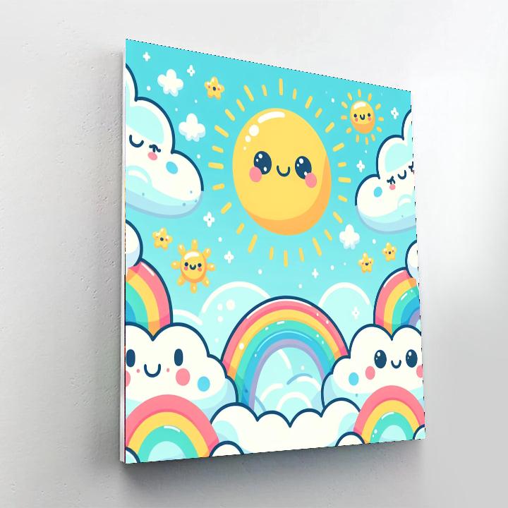 Dreamy Cloud World Paint By Numbers Art