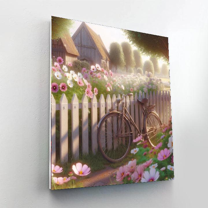 Vintage Bicycle Stroll Painting By Numbers Kit