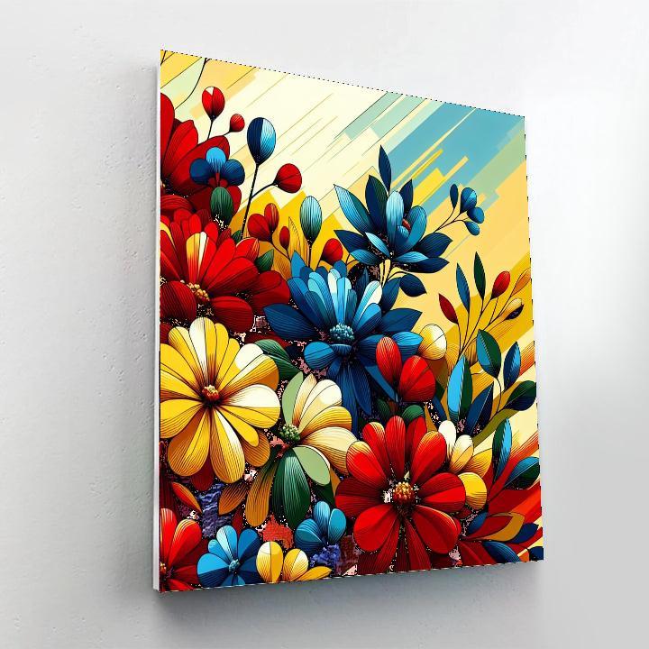 Vibrant Flower Burst Paint By Numbers Kits