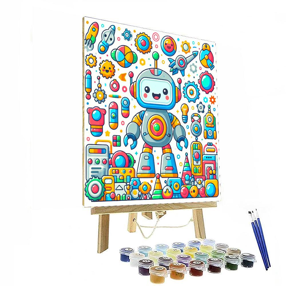 The Curious Little Robot DIY Paint By Numbers