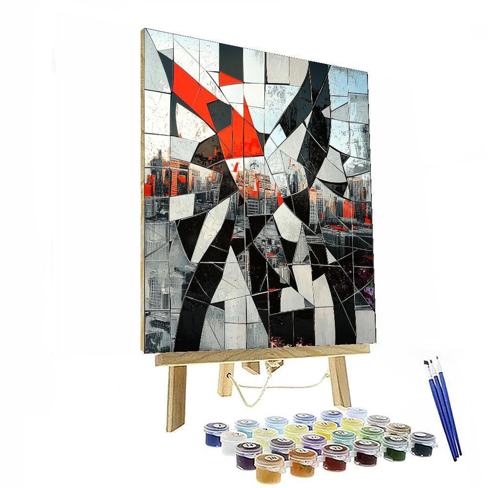 Banksy Inspired Shattered Echoes  Paint By Numbers Kits