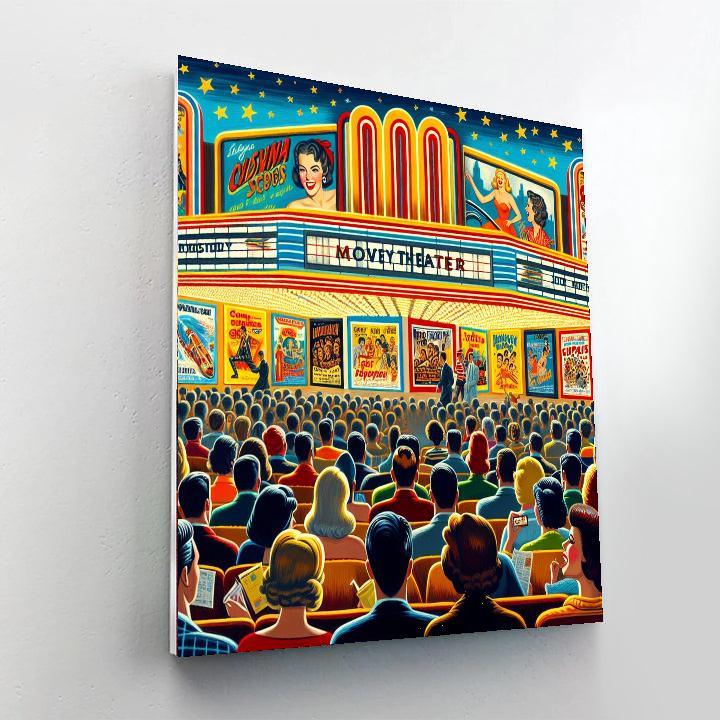 Retro Movie Night Paint By Number