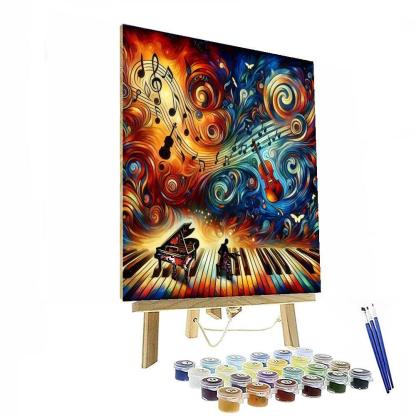 Harmonious Music Notes Number Painting