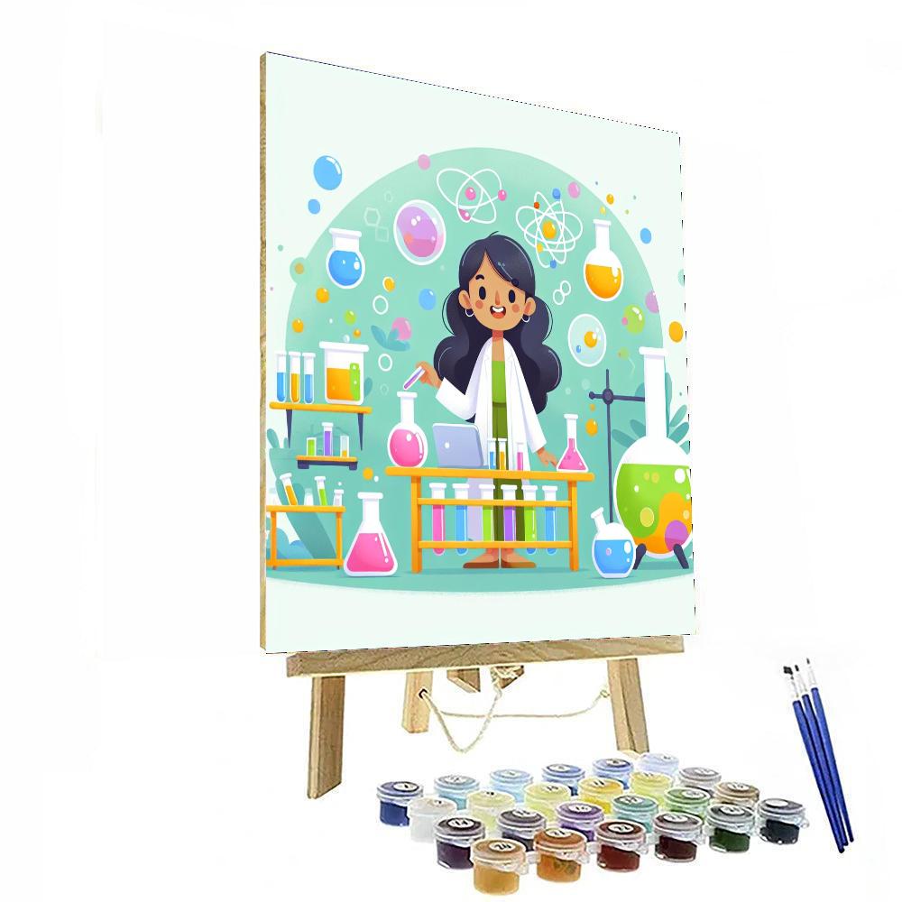 Silly Scientist's Lab Number Painting