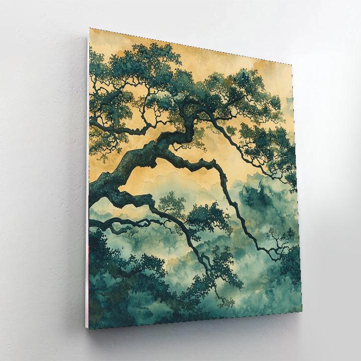 Zhao Mengfu Inspired Whispers Of Ancient Trees  Painting By Numbers Kit