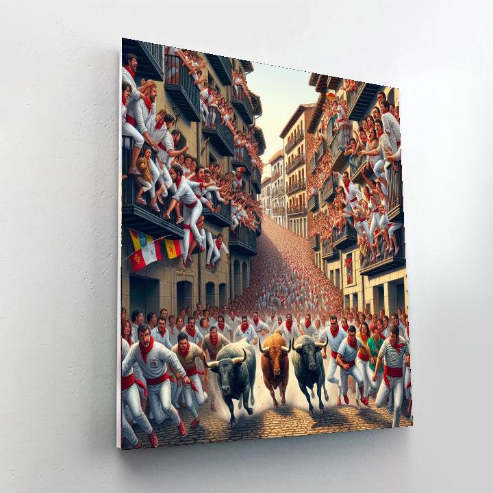 The San Fermín Festival Painting Number Kit
