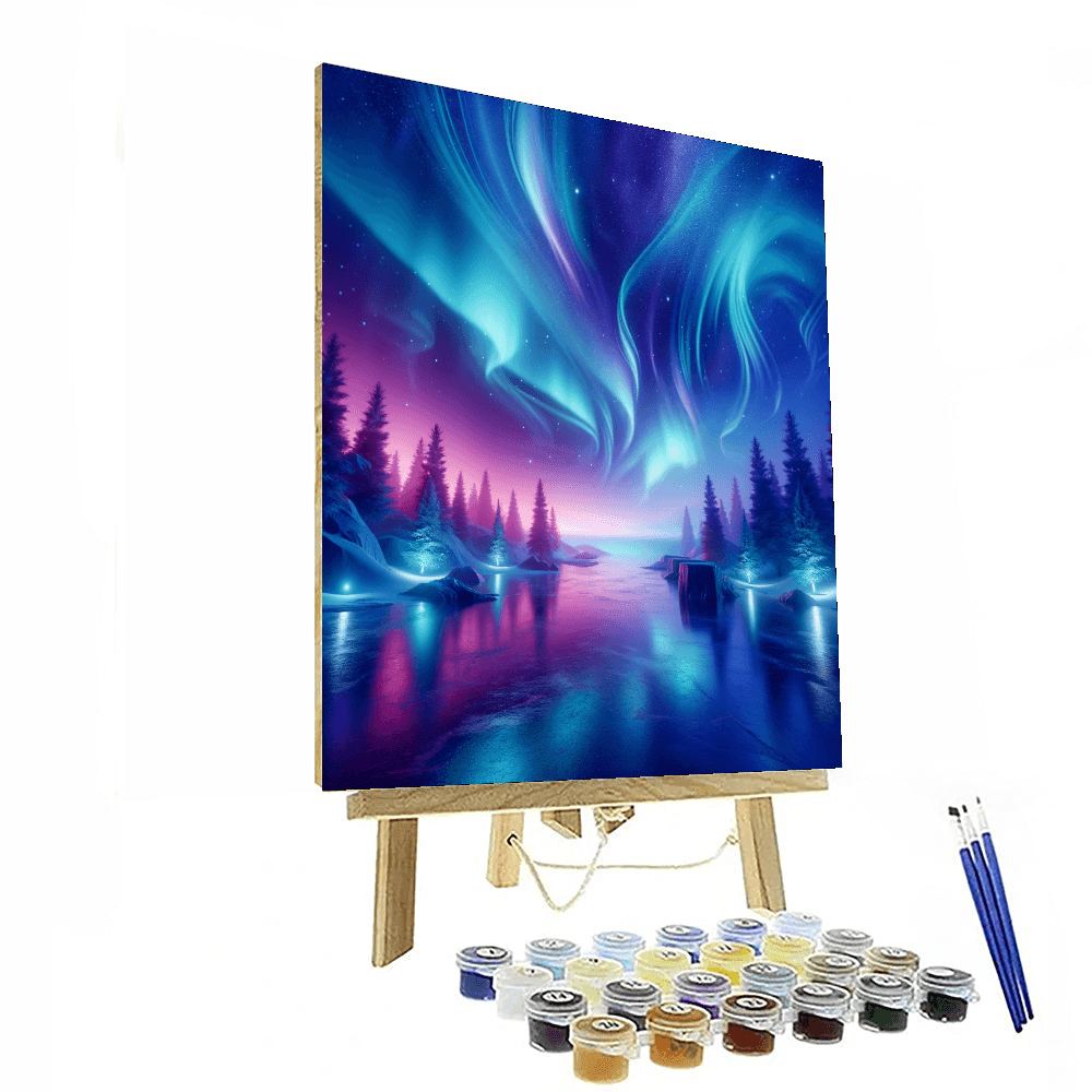 Luminous Northern Night Painting By Numbers Kit