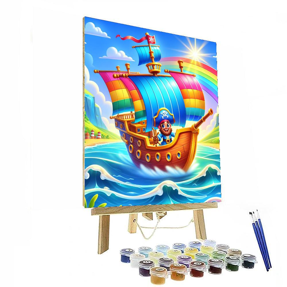 Adventure With A Pirate Ship Paint By Color