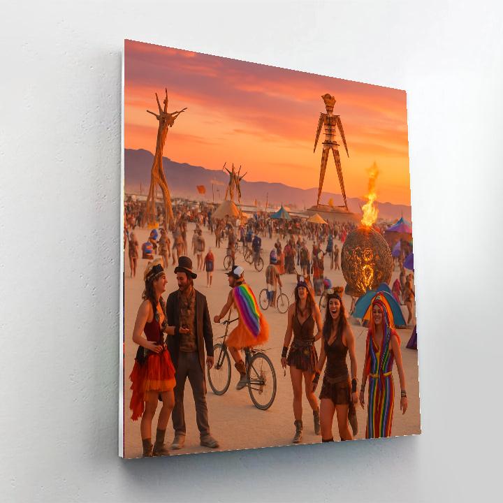 The Burning Man Festival - Nevada, Usa Painting Number Kit