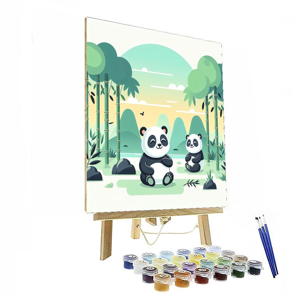 Peaceful Panda Paradise Numbered Painting Kits
