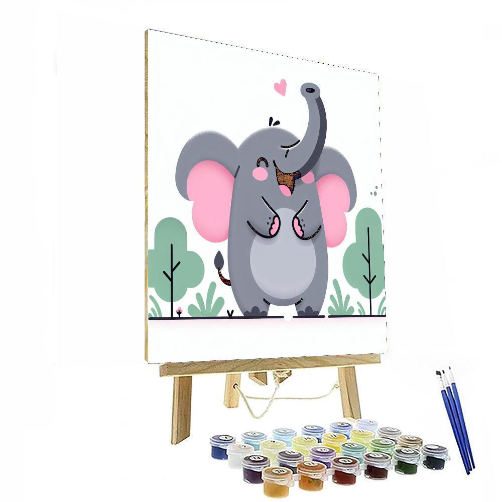 Exploring Expressive Elephants Paint By Numbers Art