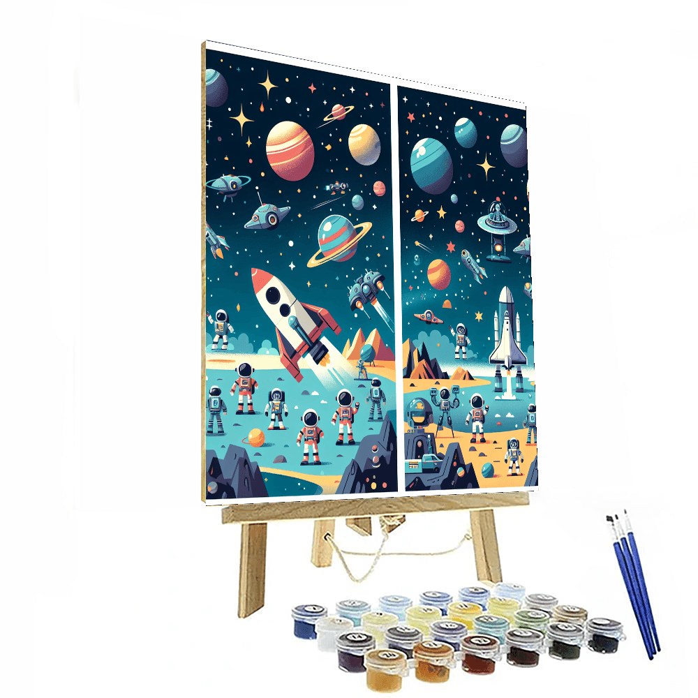 Space Voyage Expedition Painting By Numbers Kit