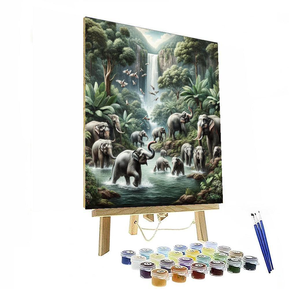 Elephant's Jungle Journey Numbered Painting Kits
