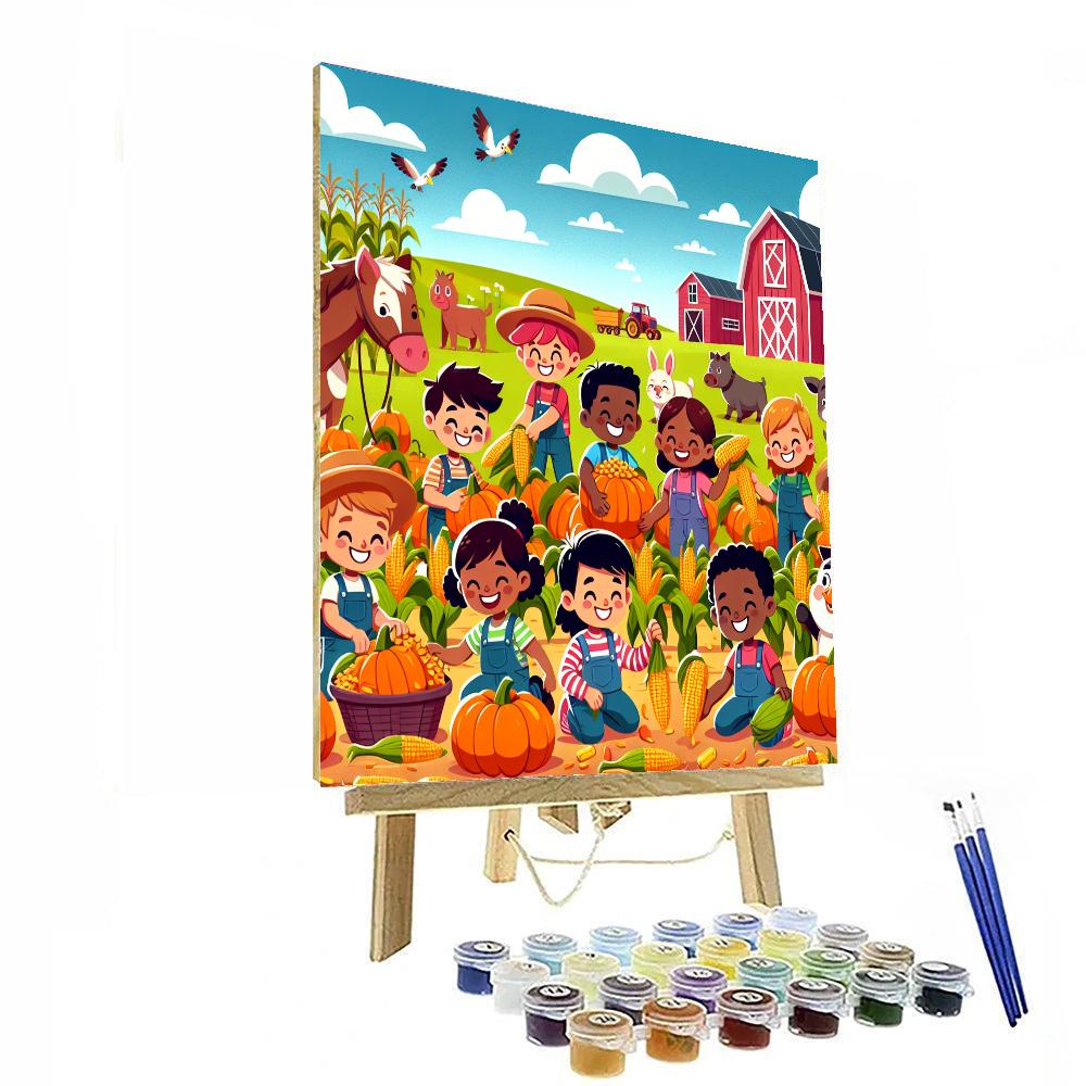 Happy Harvest Farm Paint By Numbers Art