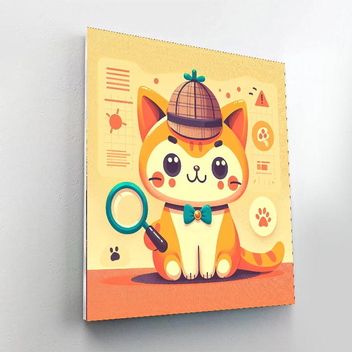 Curious Cat Detective Painting Number Kit