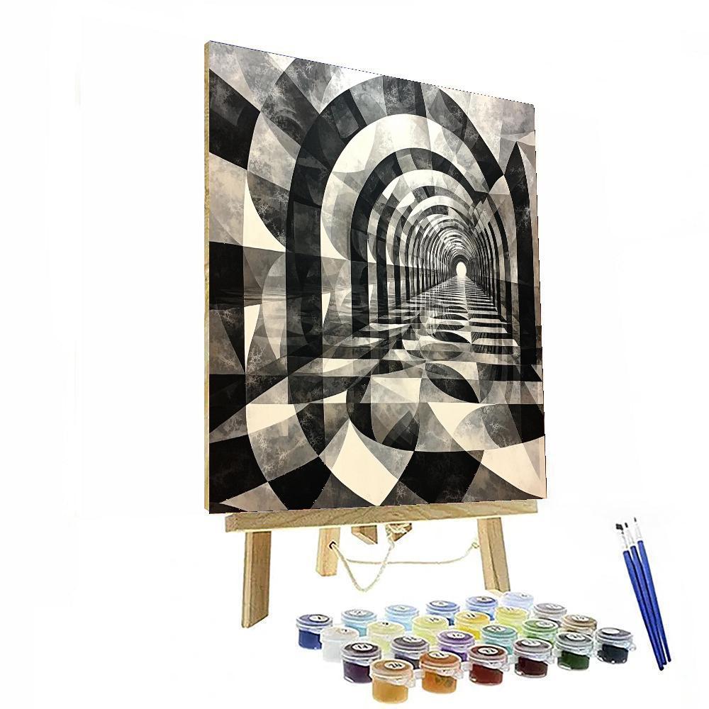 M.C. Escher Inspired Fractal Dimensions  Paint By Numbers