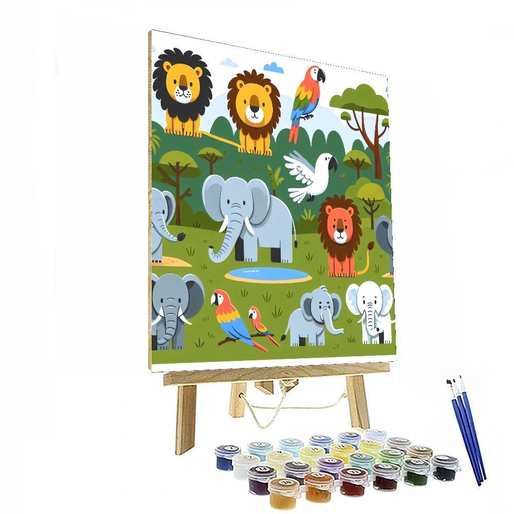 Animal Kingdom Collage Paint By Number