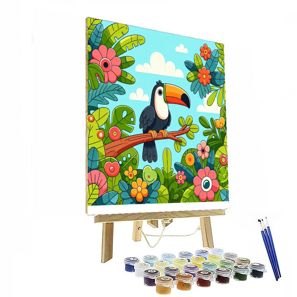 Tropical Toucan Tour Number Painting