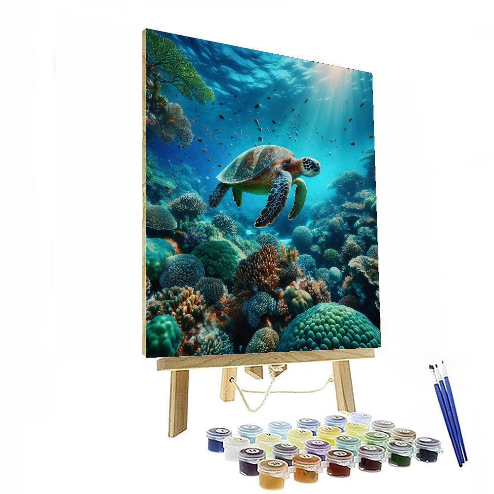 Mystic Sea Turtle Journey Paint By Numbers Art