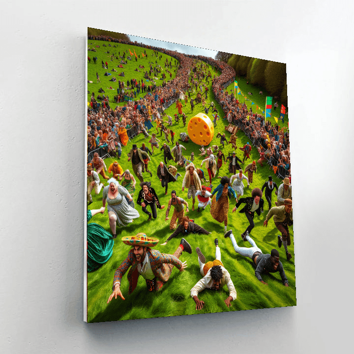Cheese Rolling Festival - England Painting By Numbers Kit