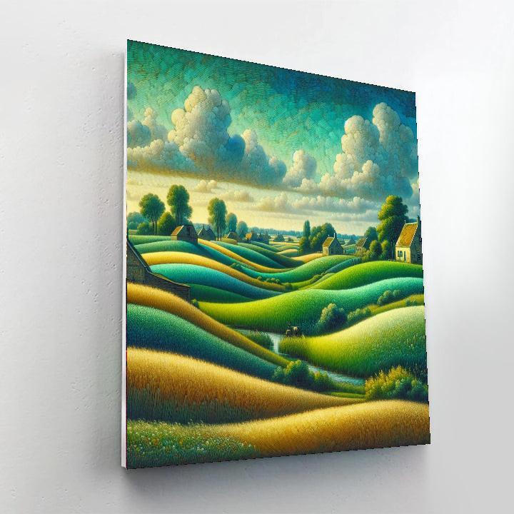 Rural Countryside Serenity Paint By Numbers Art