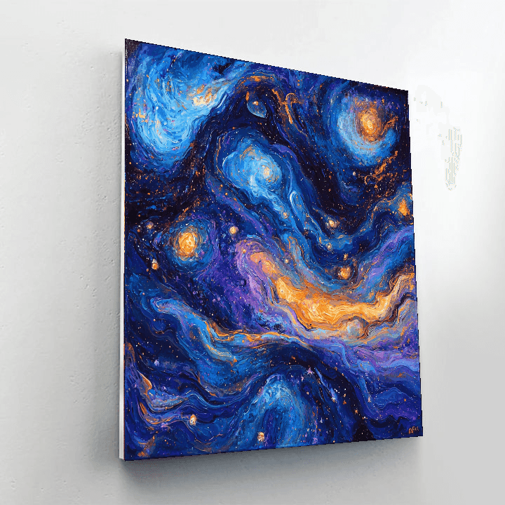 Pollock Inspired Abstract Cosmos - DIY Painting By Numbers Kit