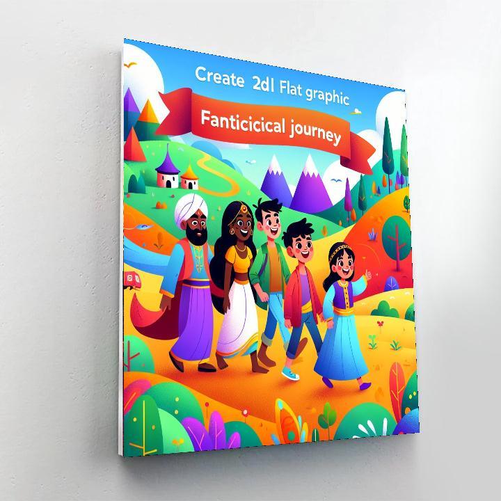 Creative Cartoon Adventure Paint By Numbers Kits