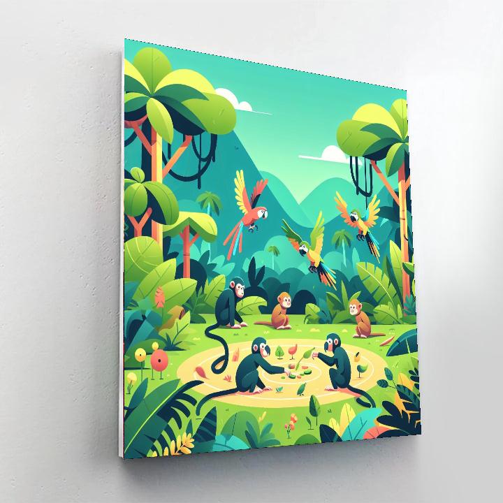 Under The Jungle Canopy Painting By Numbers Kit
