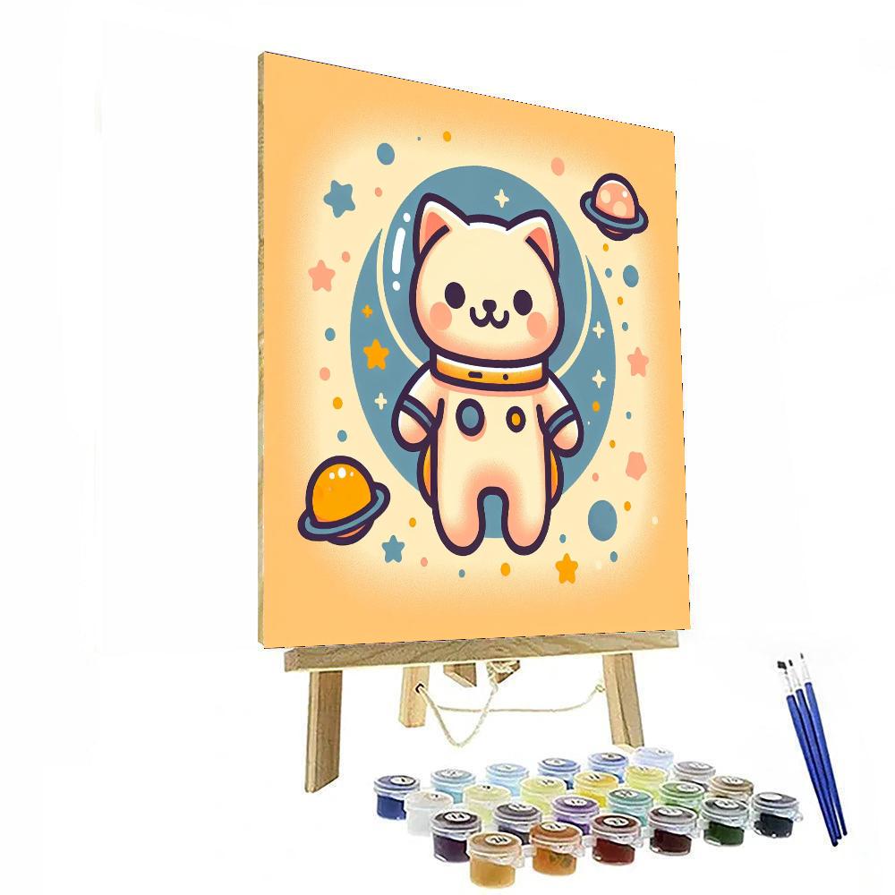 Curious Cat's Cosmos Paint By Numbers Art