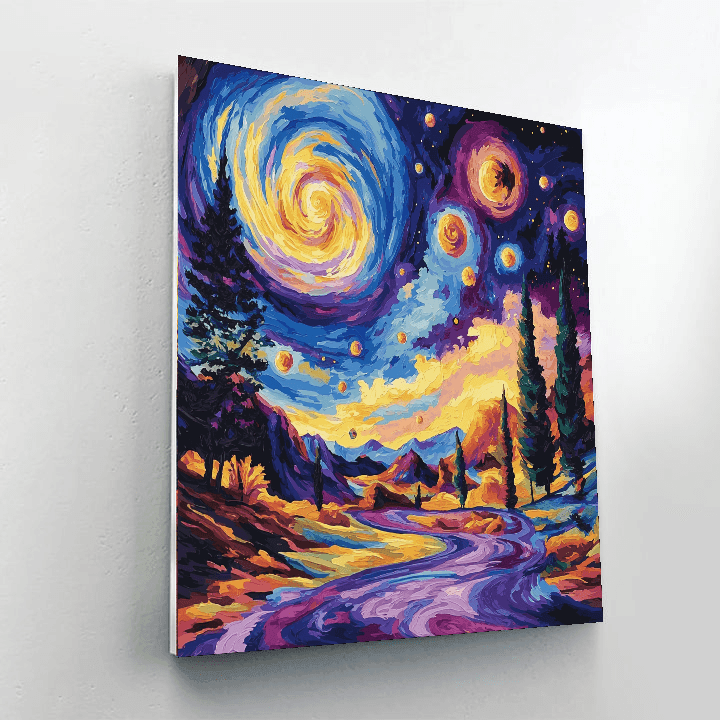 Salvador Dali Inspired Galaxy Voyage  Paint By Numbers Kits