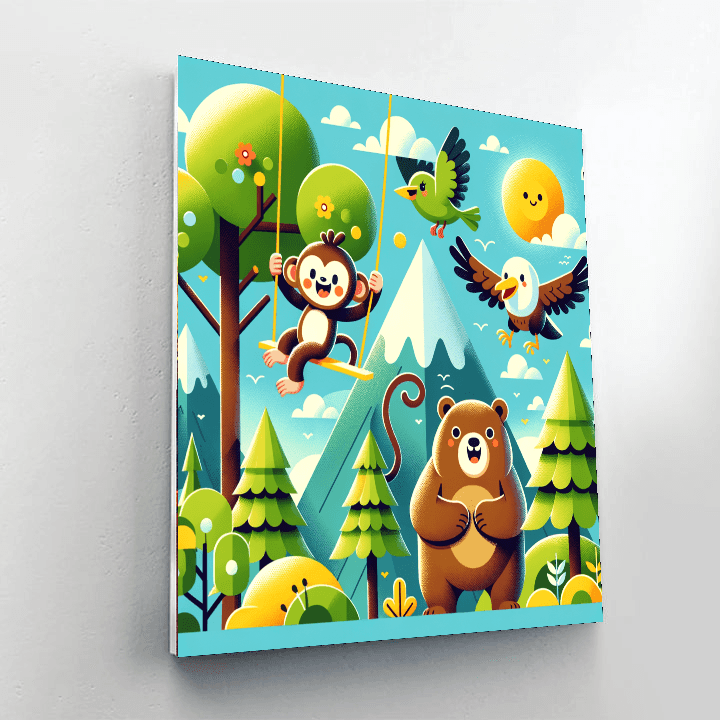 Adventurous Animal Explorers Painting By Numbers Kit