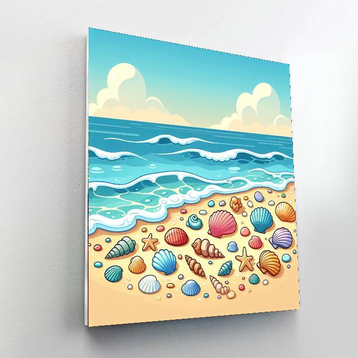 Seashell Seeker's Shore Paint By Number