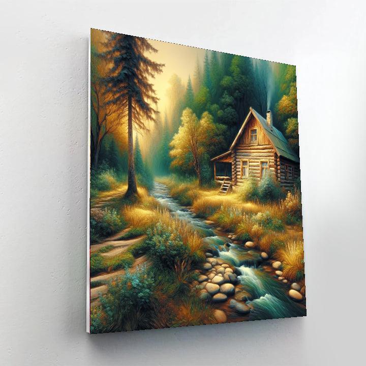 Rustic Cabin Tranquility Paint By Number