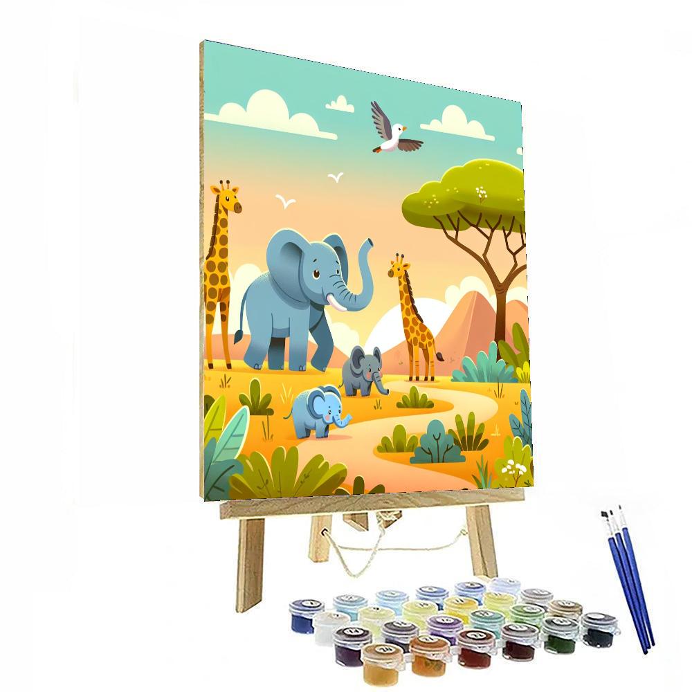 Sunshine Safari Adventure Numbered Painting Kits