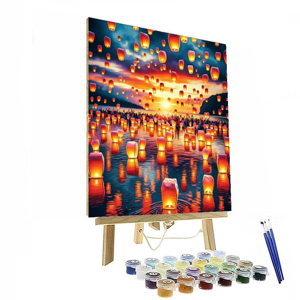 Floating Lantern Festival - Hawaii, Usa DIY Paint By Numbers