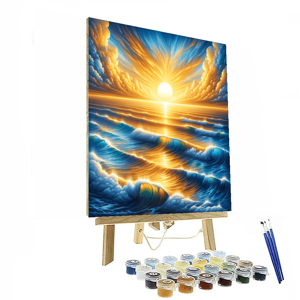 Majestic Ocean Sunrise Numbered Painting Kits