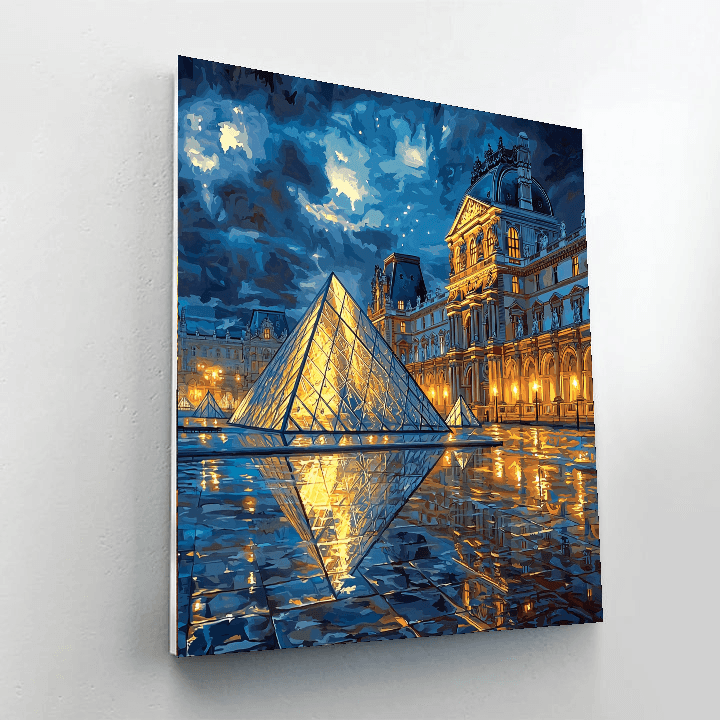 The Louvre Pyramid Painting By Numbers Kit