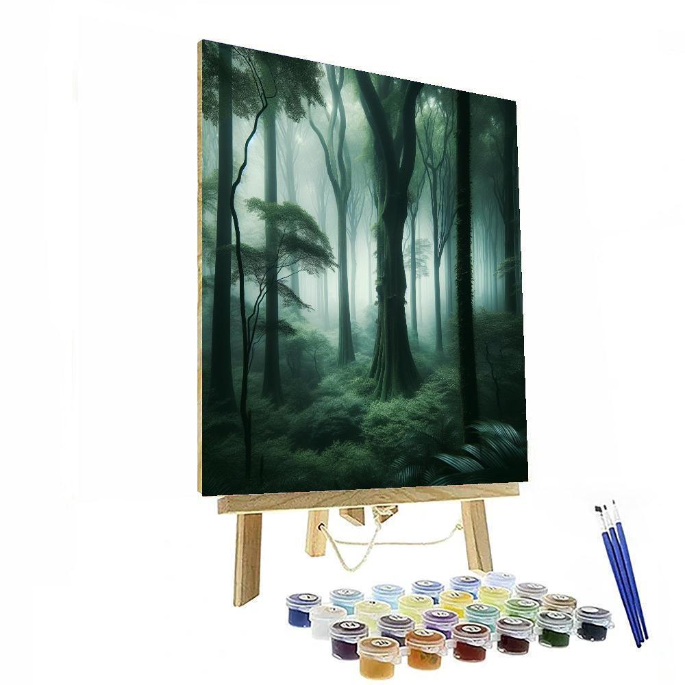 Mysterious Forest Mist Paint By Number
