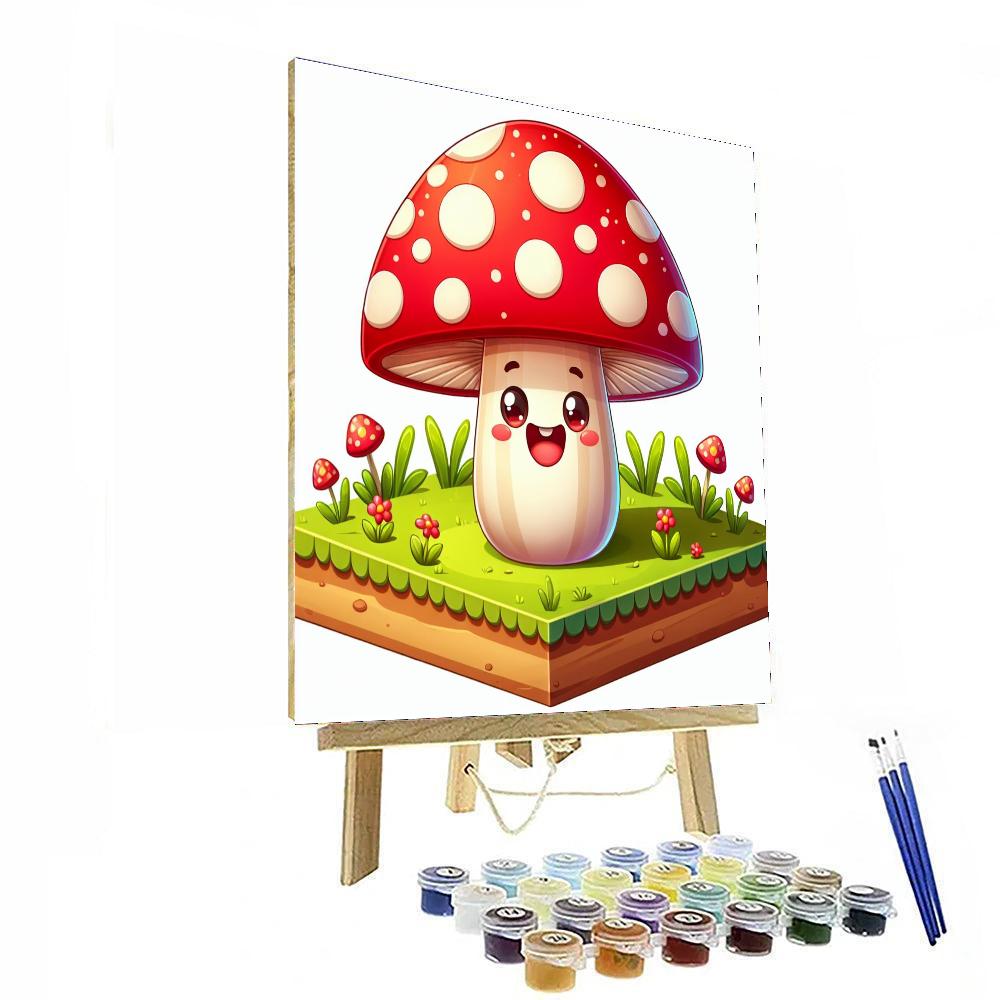 Whimsical Toadstool Painting By Numbers Kit