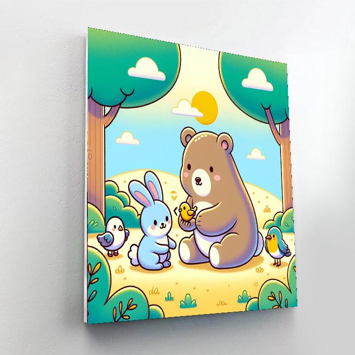 Caring Critters Paint By Numbers Art