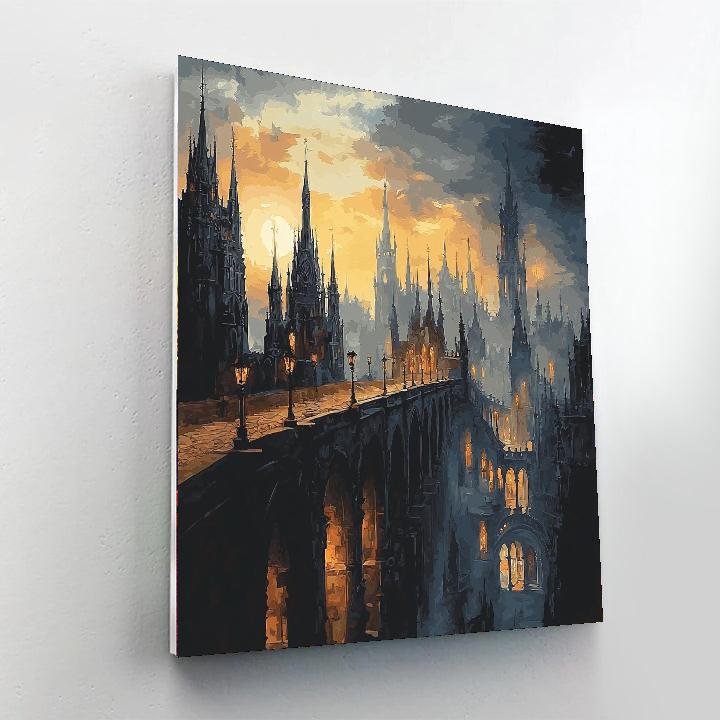 Giovanni Battista Piranesi Inspired Gothic Enigma  Number Painting