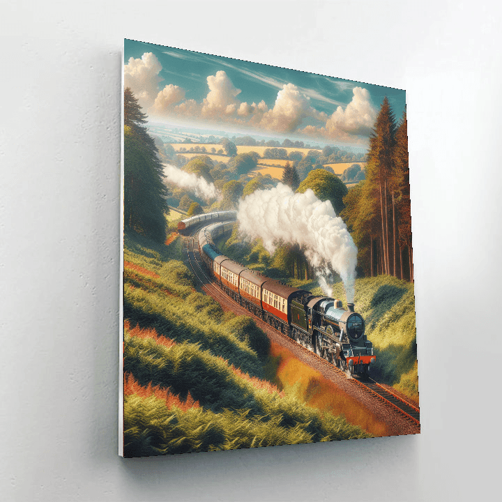 Vintage Train Adventure Paint By Number