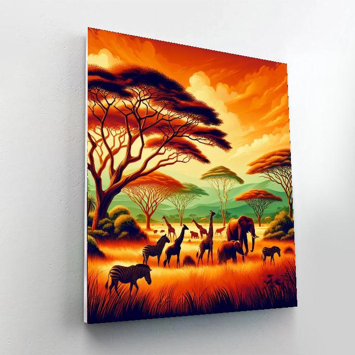 African Savanna Majesty Paint By Numbers Art