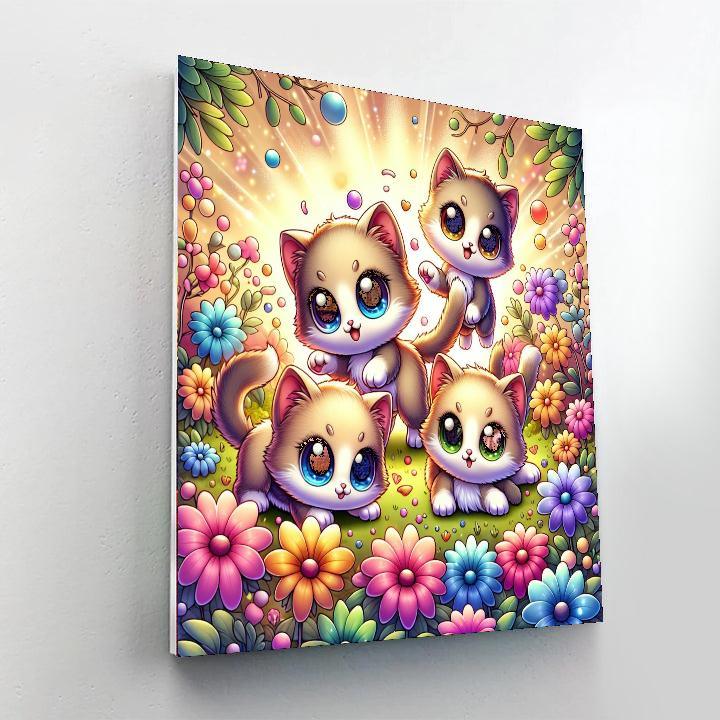 Caring Kittens At Play Paint By Numbers Kits
