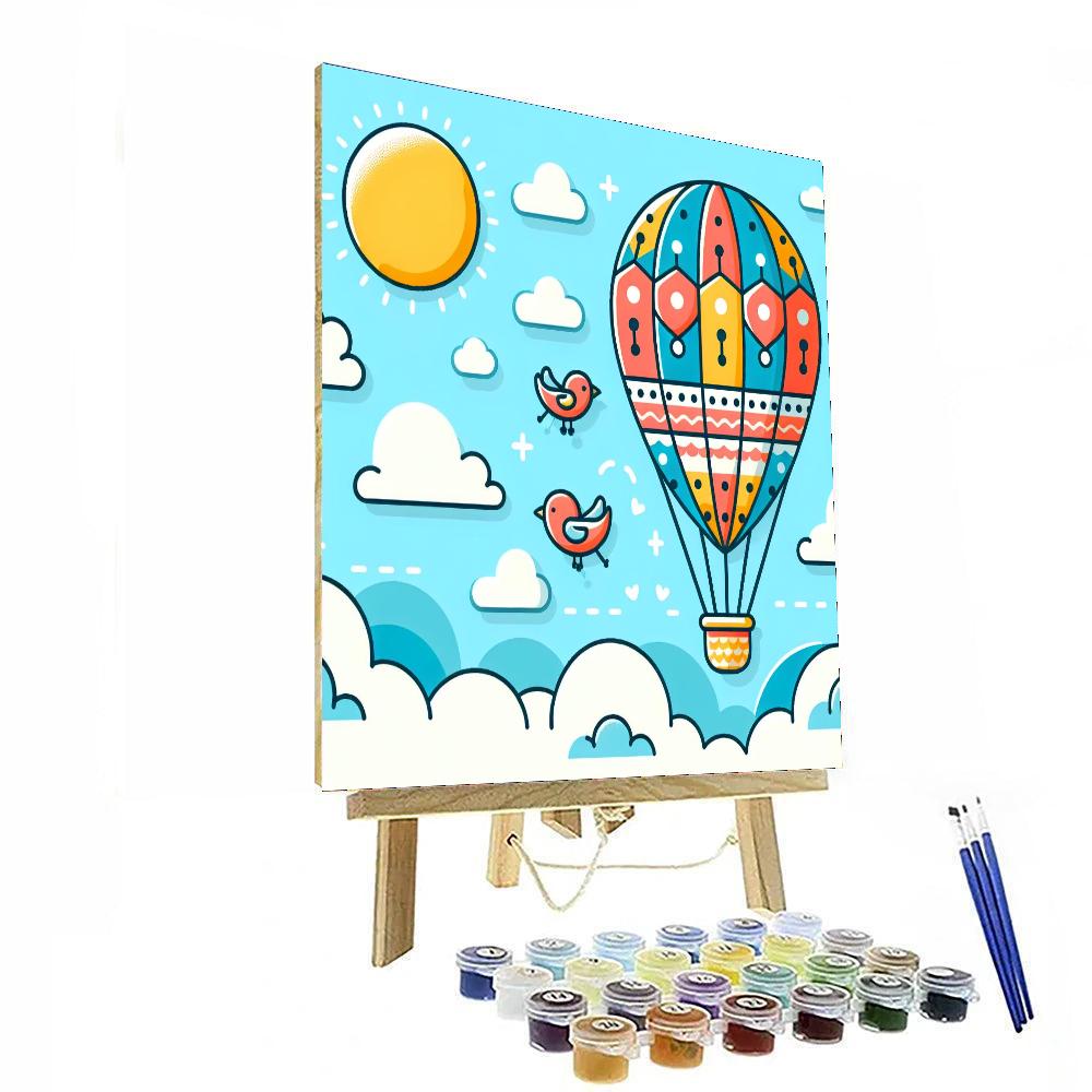 Serene Sky Safari Number Painting