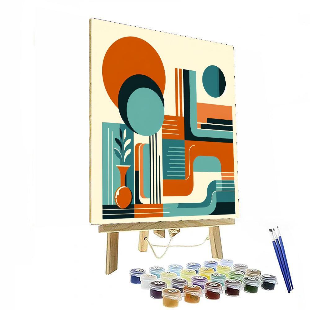 Mid-century Abstract Wall Art Paint By Number